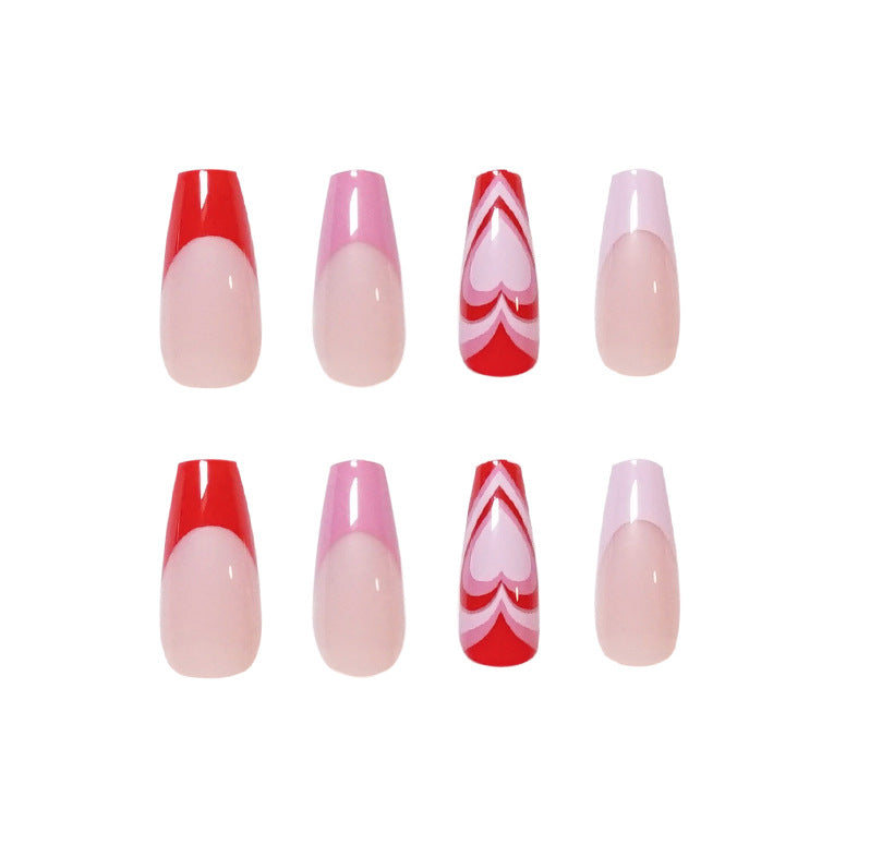 Wholesale Plastic French Heart Nail Stickers